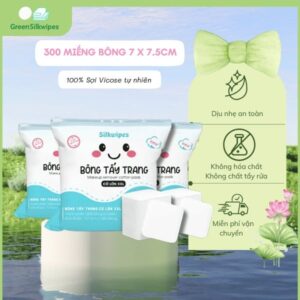 Bông tẩy trang vuông làm sạch da mặt